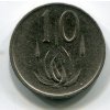 JIHOAFRICKÁ REPUBLIKA. 10 cents 1986.