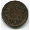 Východoindická společnost. 1/2 anna 1835, průměr 30,8 mm. Minc. Madras. KM-447.1