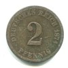 NĚMECKO. 2 Pfennig 1874/F.