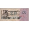 NĚMECKO. 20 Millionen Mark, 25. 7.1923. Ro. 96b. Série 27AF.