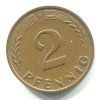 NĚMECKO. 2 Pfennig 1961/F.