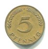 NĚMECKO. 5 Pfennig 1972/F