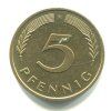 NĚMECKO. 5 Pfennig 1984/F