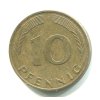 NĚMECKO. 10 Pfennig 1989/F