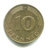 NĚMECKO. 10 Pfennig 1988/F