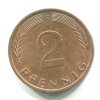 NĚMECKO. 2 Pfennig 1975/F