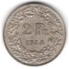 ŠVÝCARSKO. 2 franken 1944. Ag.