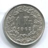 ŠVÝCARSKO. 1 franken 1963. Ag.