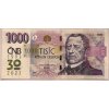 ČESKO. 1000 korun 2008 s přetiskem ČNB 1993-2023. Série R 62. Hej. CZ 36.