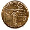 USA. 1/4 dollar 1999/D. Pennsylvania. Pozlacený.